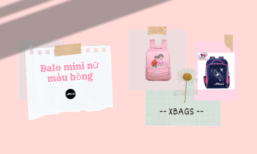 Balo mini nữ màu hồng