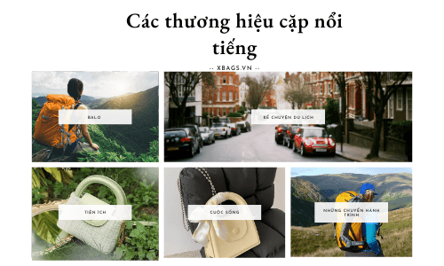 Các thương hiệu cặp nổi tiếng Các thương hiệu cặp nổi tiếng