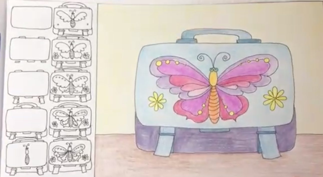 Cách vẽ cặp sách học sinh Cách vẽ cặp sách học sinh