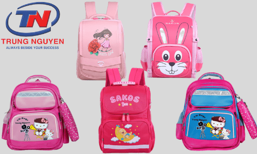 Cặp đi học nữ cấp 1 phân ngăn tiện dụng Cặp đi học nữ cấp 1 phân ngăn tiện dụng