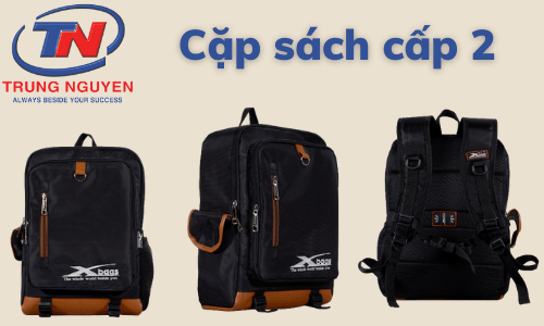 Cặp đi học nữ cấp 2 màu đen Xbags Xb 3101 Cặp đi học nữ cấp 2 màu đen Xbags Xb 3101