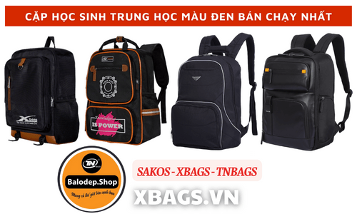 cặp học sinh trung học màu đen cặp học sinh trung học màu đen