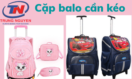 Cặp học sinh cấp 1 có cần kéo Cặp học sinh cấp 1 có cần kéo