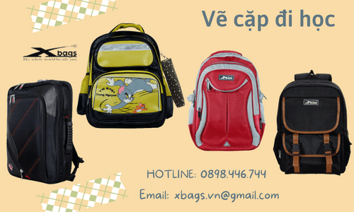 Vẽ cặp đi học Vẽ cặp đi học